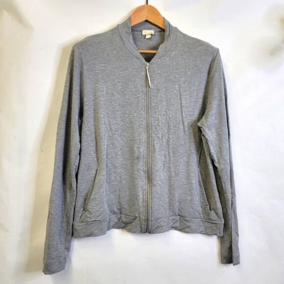 HANRO Balance Gray Front Zip Jacket - Picture 2 of 6